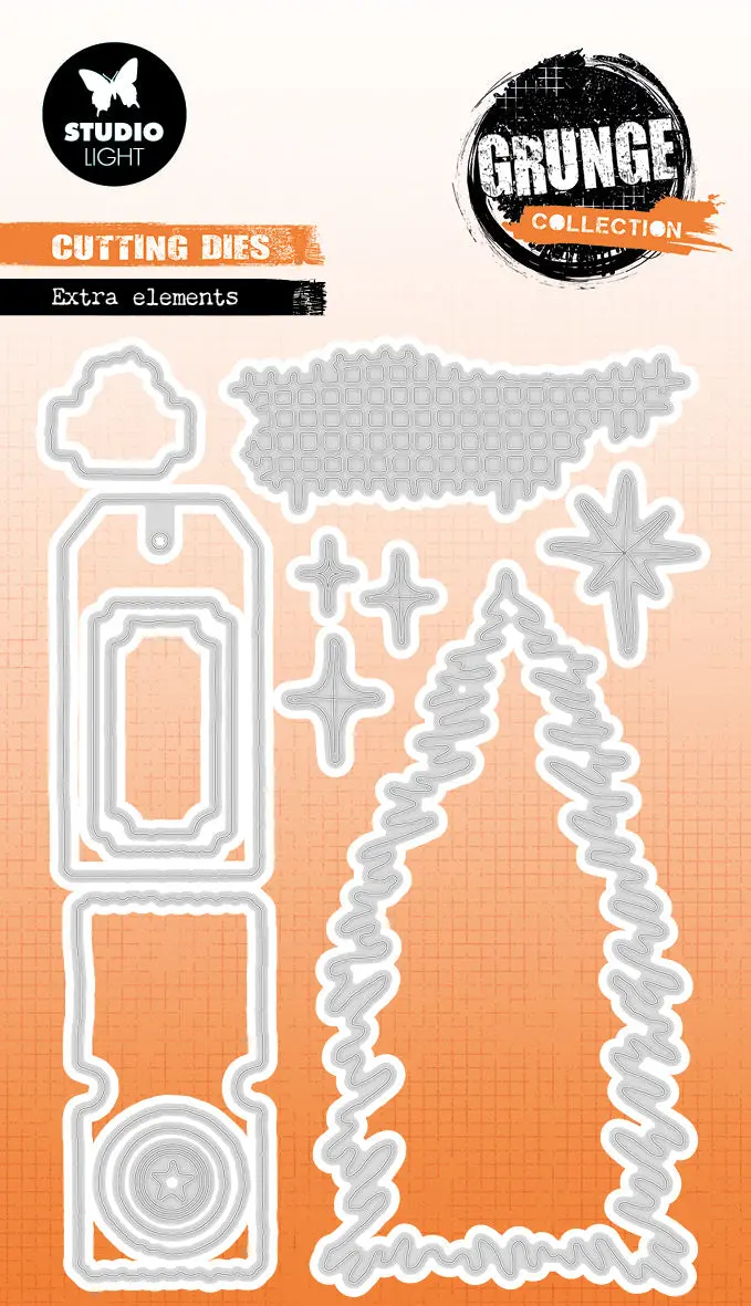 Sl Cutting Die Extra Elements Grunge Collection 14 Pieces 1