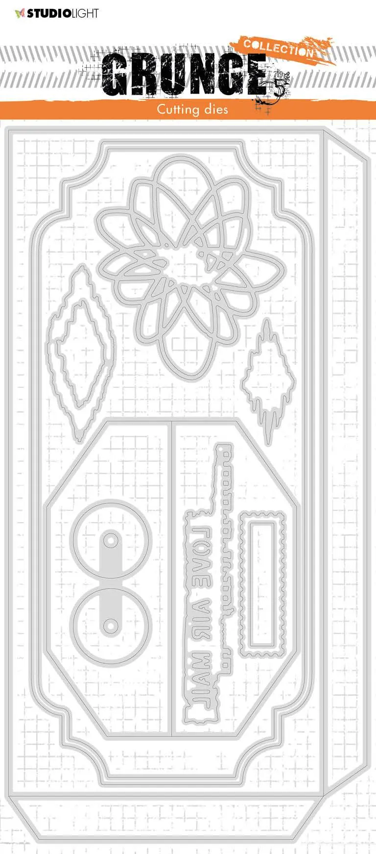Sl Cutting Die Envelope Slimline Grunge Collection 120X245mm Nr.27 1