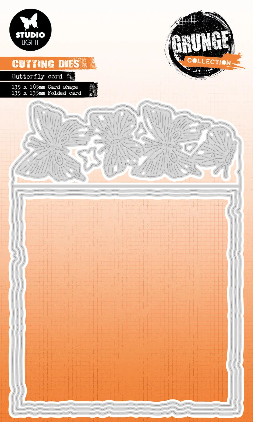 Sl Cutting Die Butterfly Card Grunge Collection 185X135x1mm 7 Pc Nr.500 1