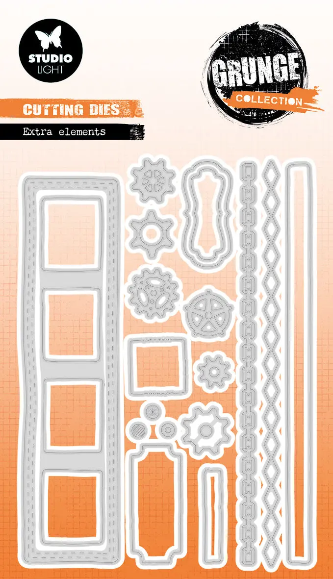Sl Cutting Die Extra Elements Grunge Collection 19 Pc 1