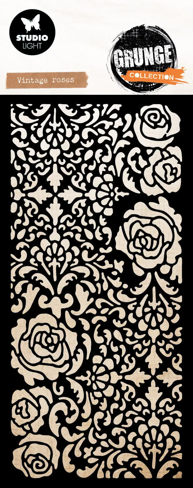 Sl Mask Vintage Roses Grunge Collection 100X150x1mm 1 Pieces 1