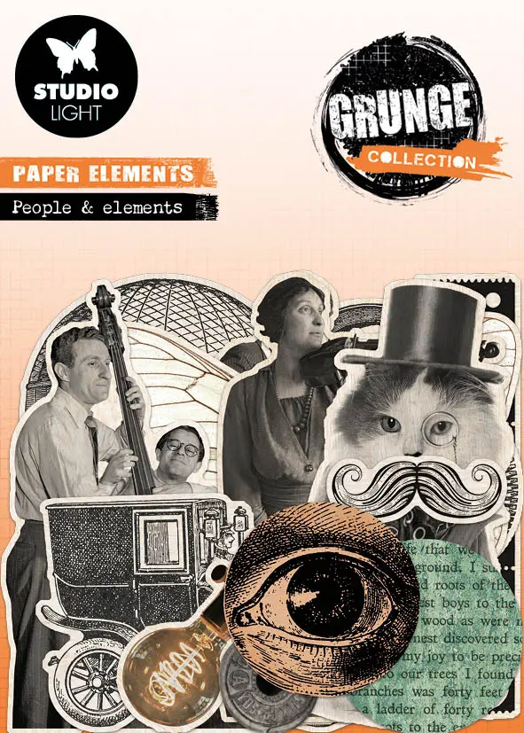 Sl Paper Elements People & Elements Grunge Collection 75X75x1mm 47 Pc Nr.06 1