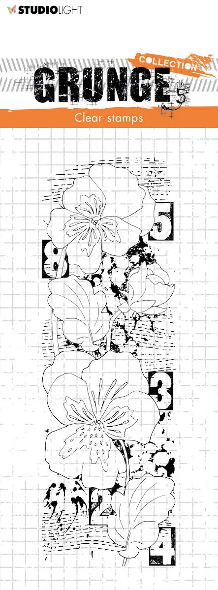 Sl Clear Stamp Violets Grunge Collection 148X52,2X3mm 1 Pc Nr.200 1