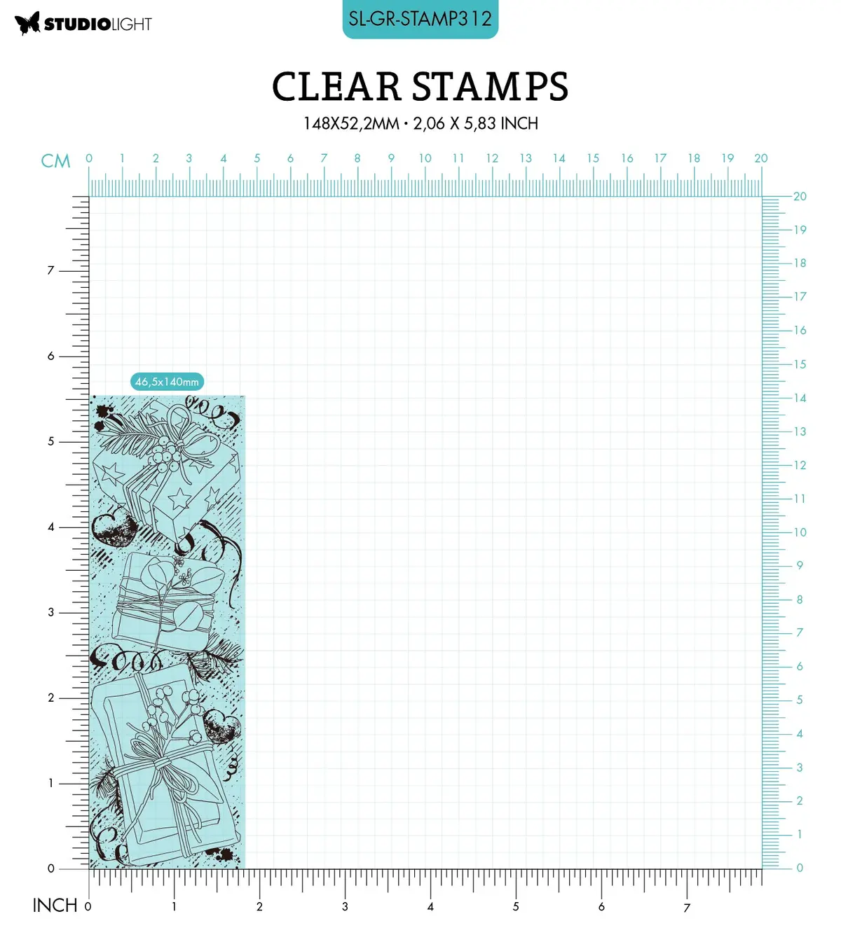 Sl Clear Stamp Gifts Grunge Collection 148X52.2X3mm 1 Pc Nr.312 2