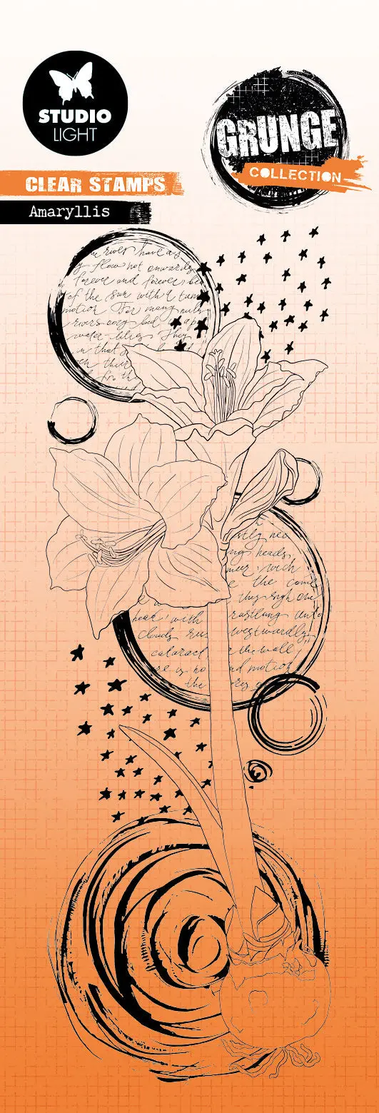 Sl Clear Stamp Amaryllis Grunge Collection 210X74x3mm 1 Pc Nr.313 1