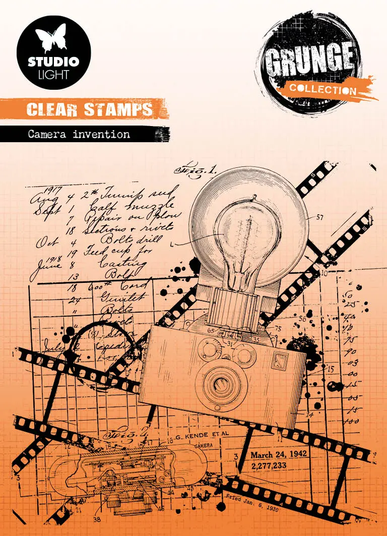 Sl Clear Stamps Camera Invention Grunge Collection 122X122x3mm 1 Pc Nr.514 1