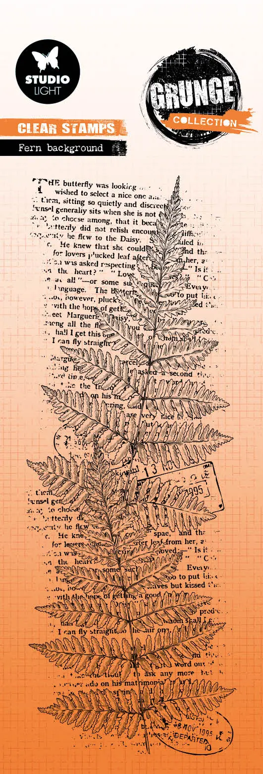 Sl Clear Stamp Fern Background Grunge Collection 1 Pc 1