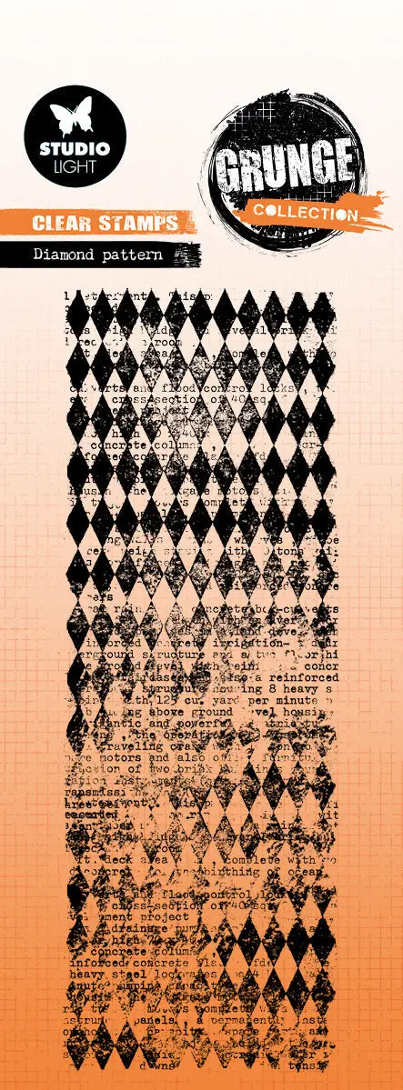 Sl Clear Stamp Diamond Pattern Grunge Collection 1 Pc 1