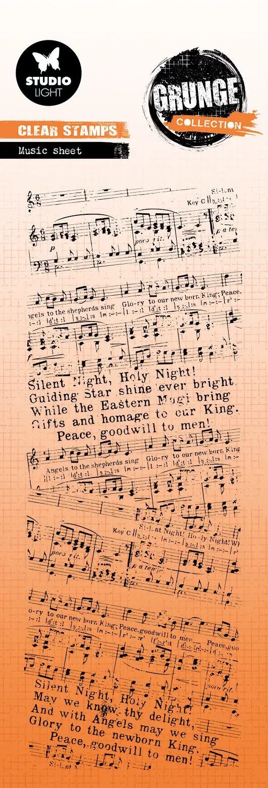Sl Clear Stamp Music Sheet Grunge Collection 1 Pieces 1