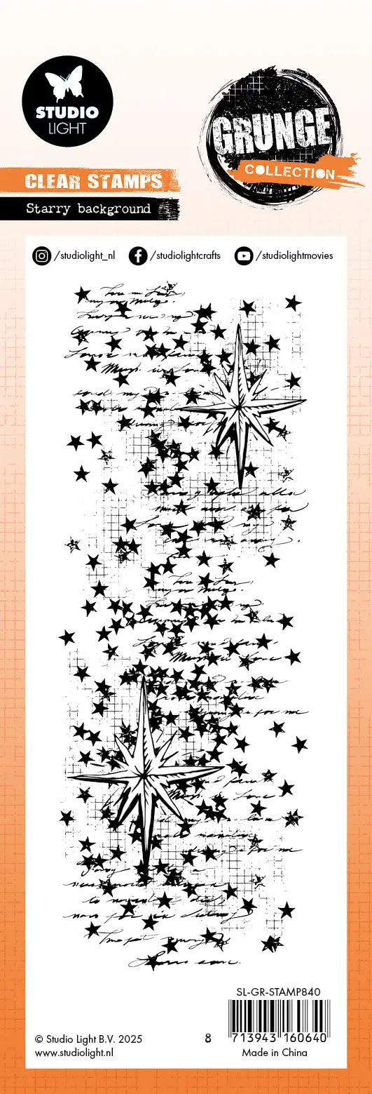 Sl Clear Stamp Starry Background Grunge Collection 1 Pieces 2