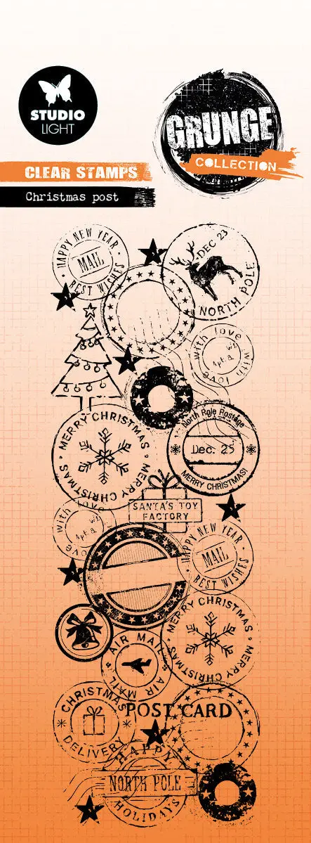 Sl Clear Stamp Christmas Post Grunge Collection 1 Pieces 1