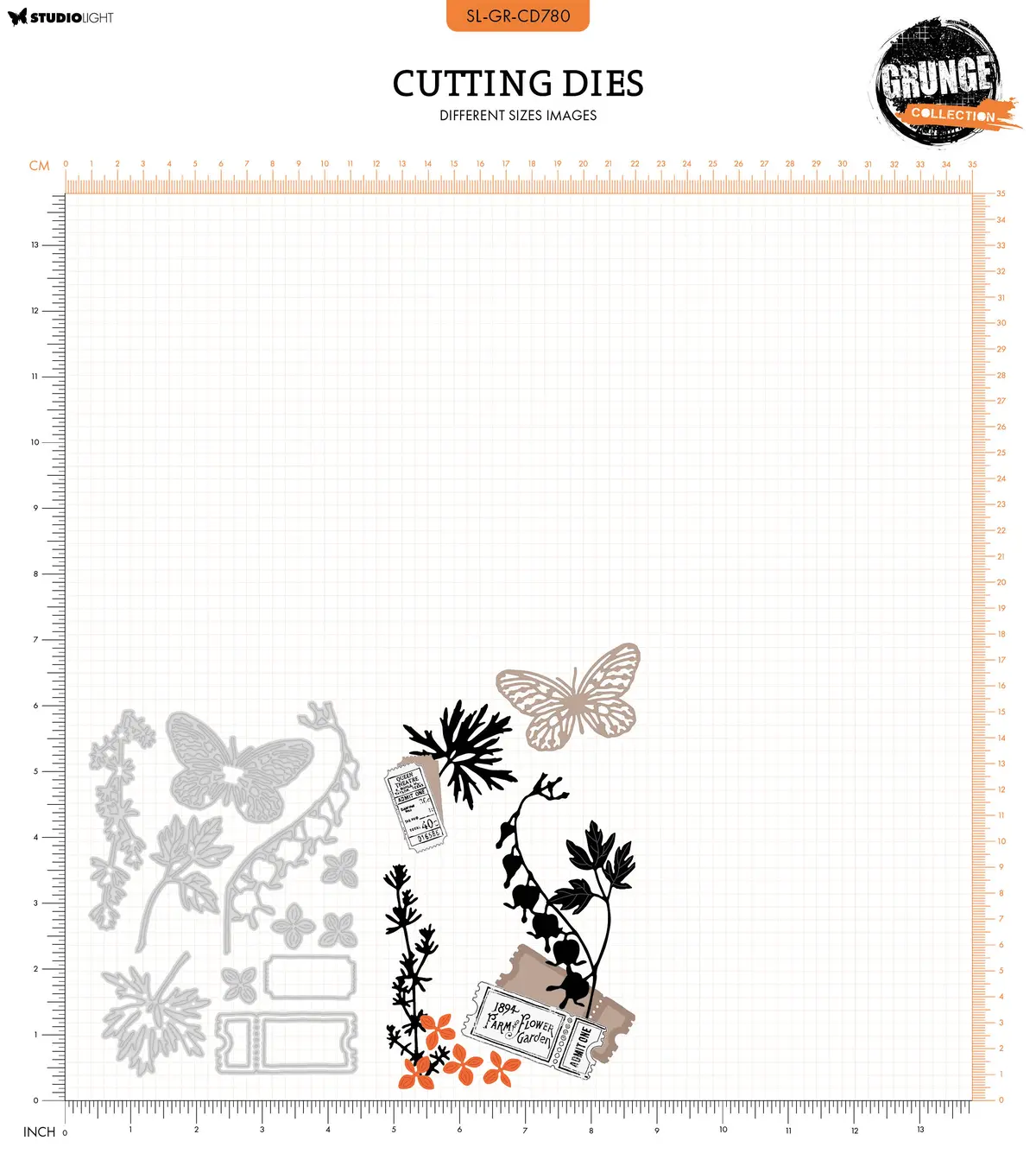 Sl Cutting Die Botanical Elements Grunge Collection 13 Pc 2
