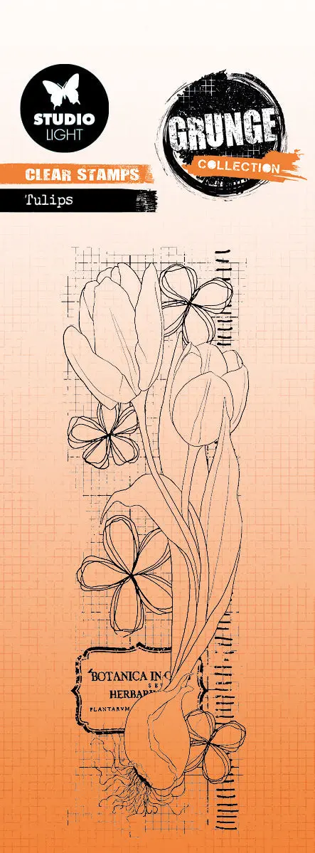 Sl Clear Stamp Tulips Grunge Collection 45X140x3mm 1 Pc Nr.394 1