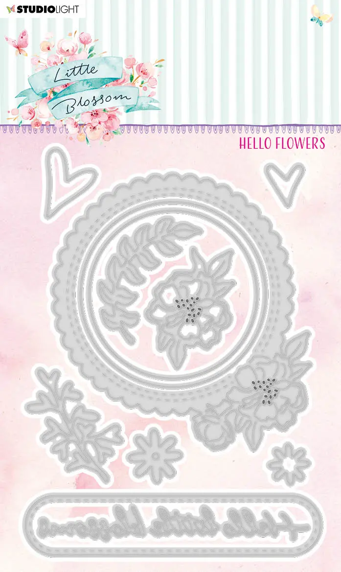 Sl Cutting Die Hello Flowers Little Blossom 102X142x1mm 1 Pc Nr.196 1