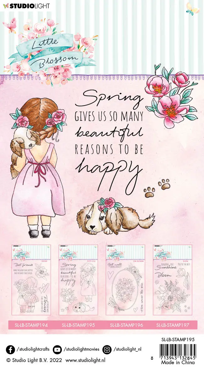 Sl Clear Stamp Puppy Love Little Blossom 105X148x3mm 1 Pc Nr.195 2