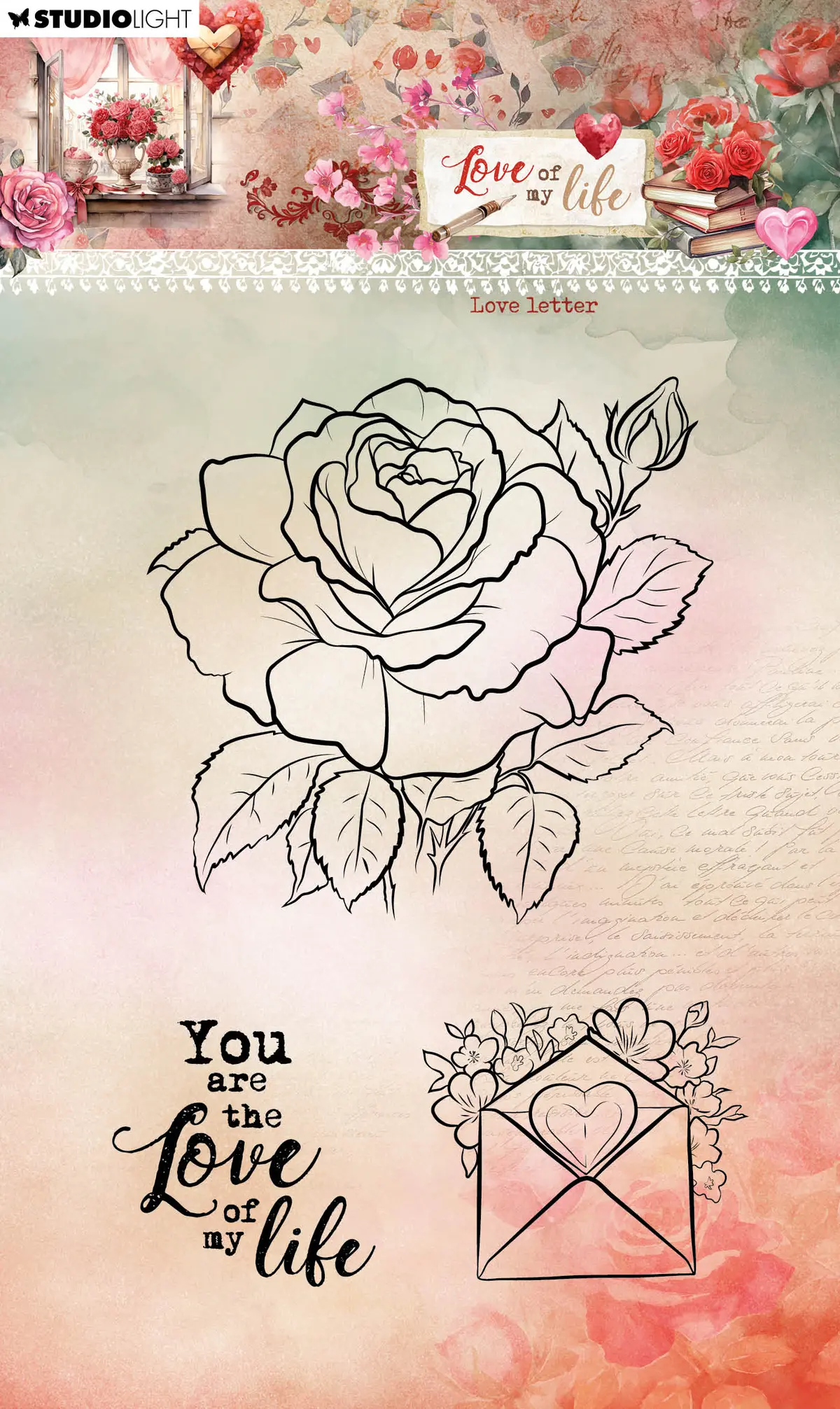 Sl Clear Stamp Love Letter Love Of My Life 3 Pc 1