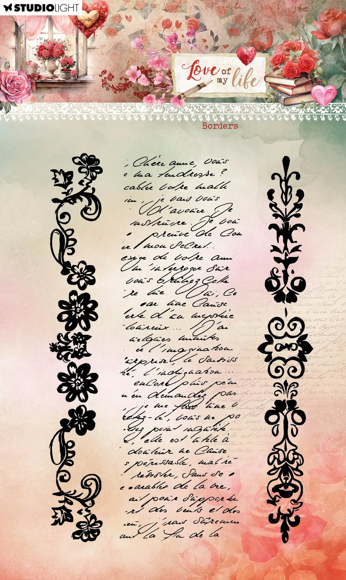Sl Clear Stamp Borders Love Of My Life 3 Pc 1