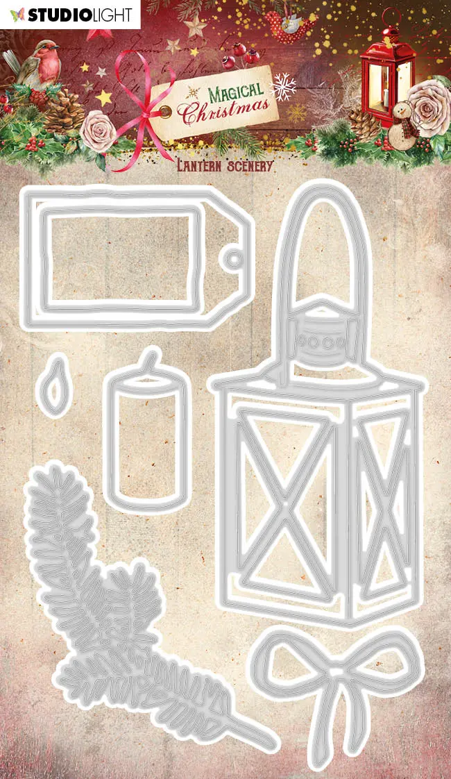 Sl Cutting Die Lantern Scenery Magical Christmas 96X141x1mm 7 Pc Nr.691 1