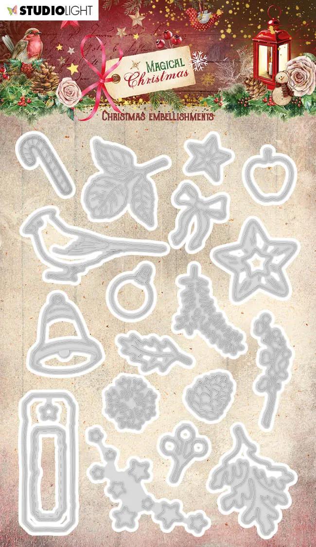 Sl Cutting Die Christmas Embellishments Magical Christmas 95X138x1mm 19 Pc Nr.692 1