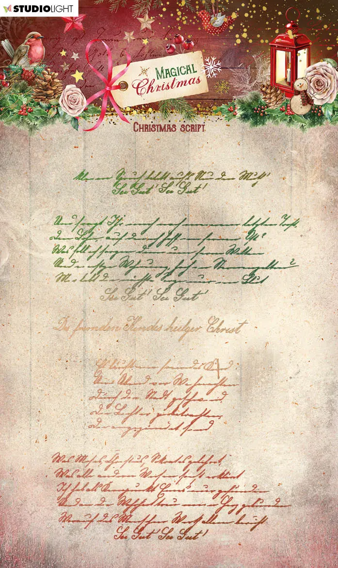 Sl Clear Stamp Christmas Script Magical Christmas 87X129x3mm 1 Pc Nr.501 1
