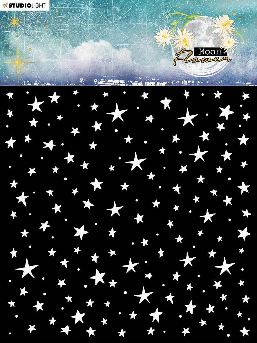 Sl Mask Stars Background Moon Flower Collection 150X150x1mm 1 Pc Nr.73 1