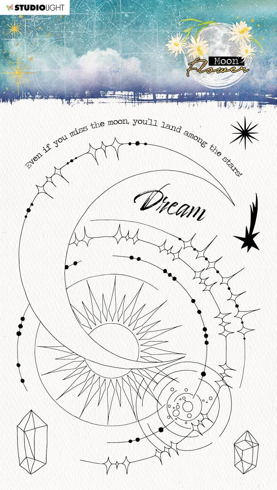 Sl Clear Stamp Dream Moon Flower Collection 148X210x7mm 1 Pc Nr.136 1