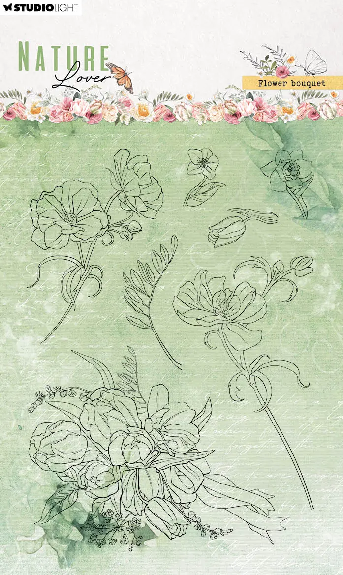 Sl Clear Stamps Flower Bouquet Nature Lover 99X139x3mm 7 Pc Nr.592 1