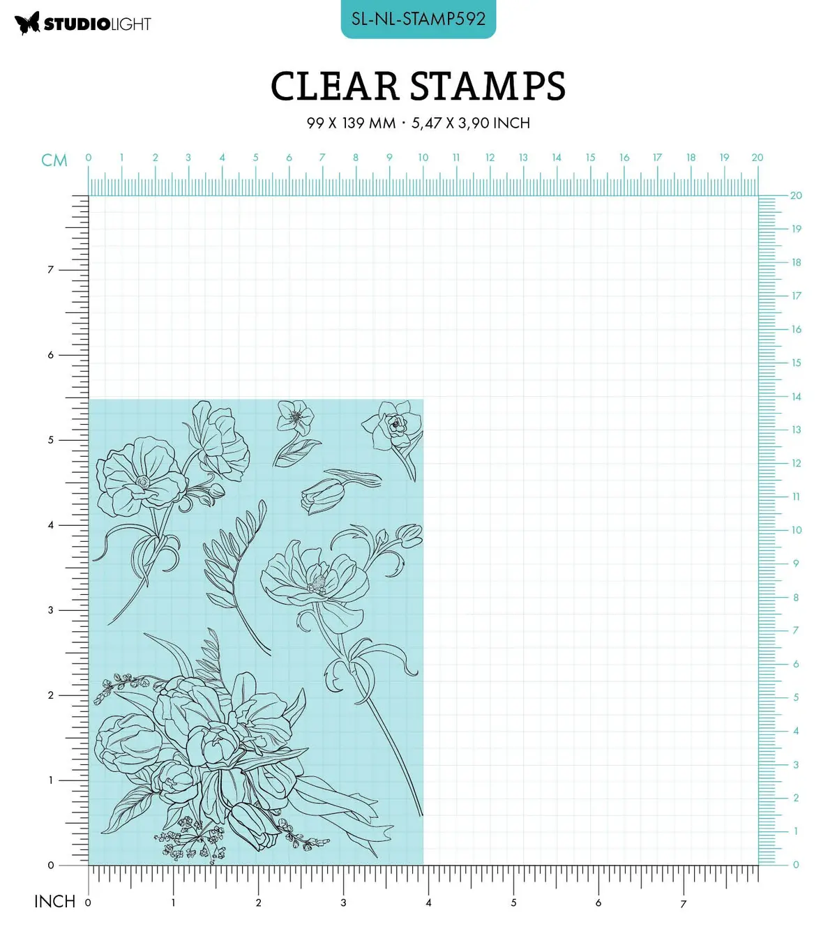 Sl Clear Stamps Flower Bouquet Nature Lover 99X139x3mm 7 Pc Nr.592 2