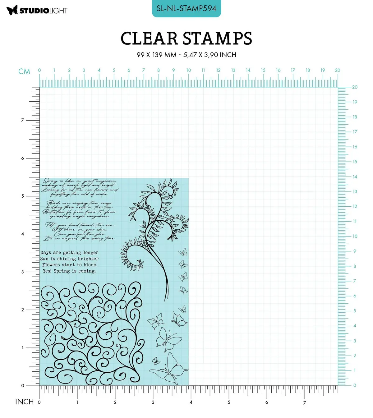 Sl Clear Stamps Background Stamps Nature Lover 99X139x3mm 6 Pc Nr.594 2