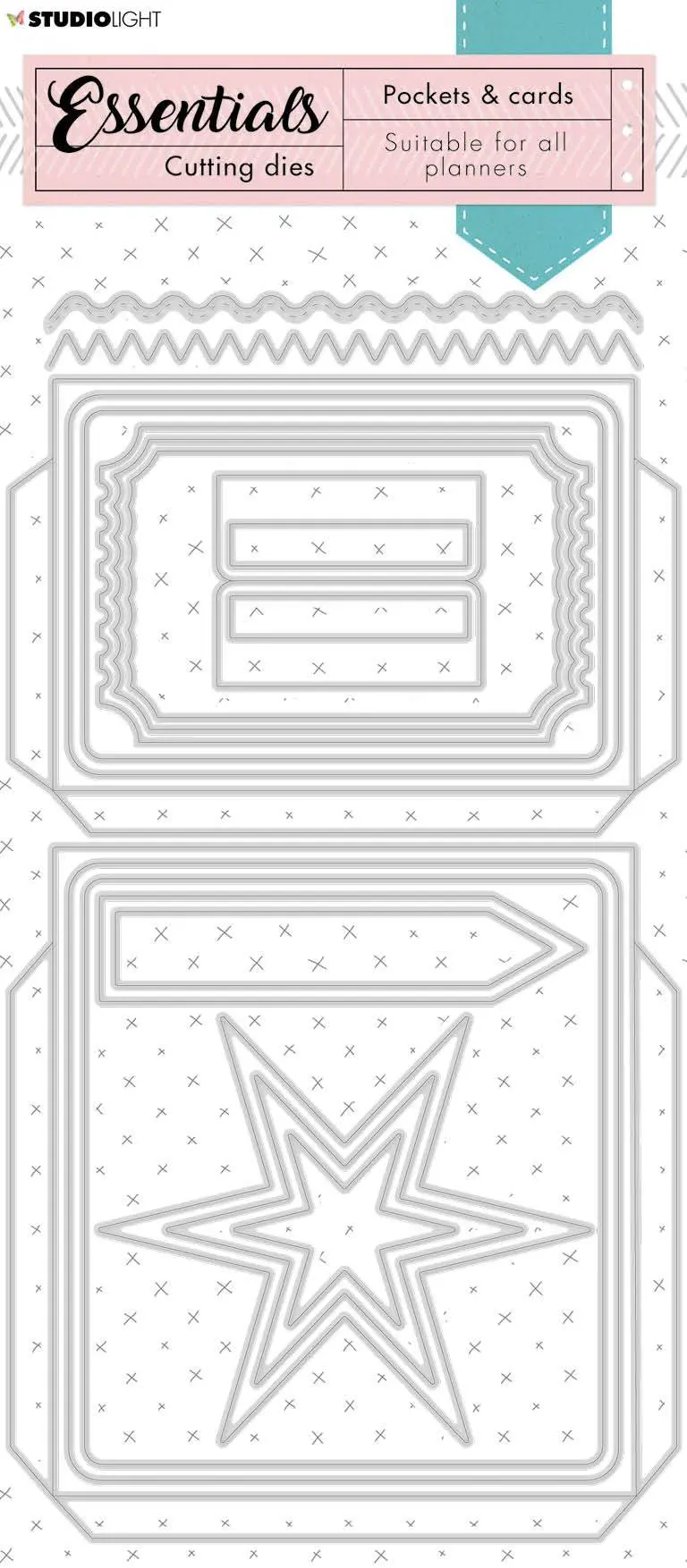 Sl Cutting Die Pocket And Label Star Planner Essentials 125X235x1mm 1 Pc Nr.112 1