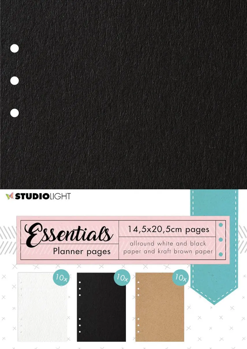 Sl Planner Pages Black, Craft, White Planner Essentials 145X205mm 30 Sh Nr.01 1