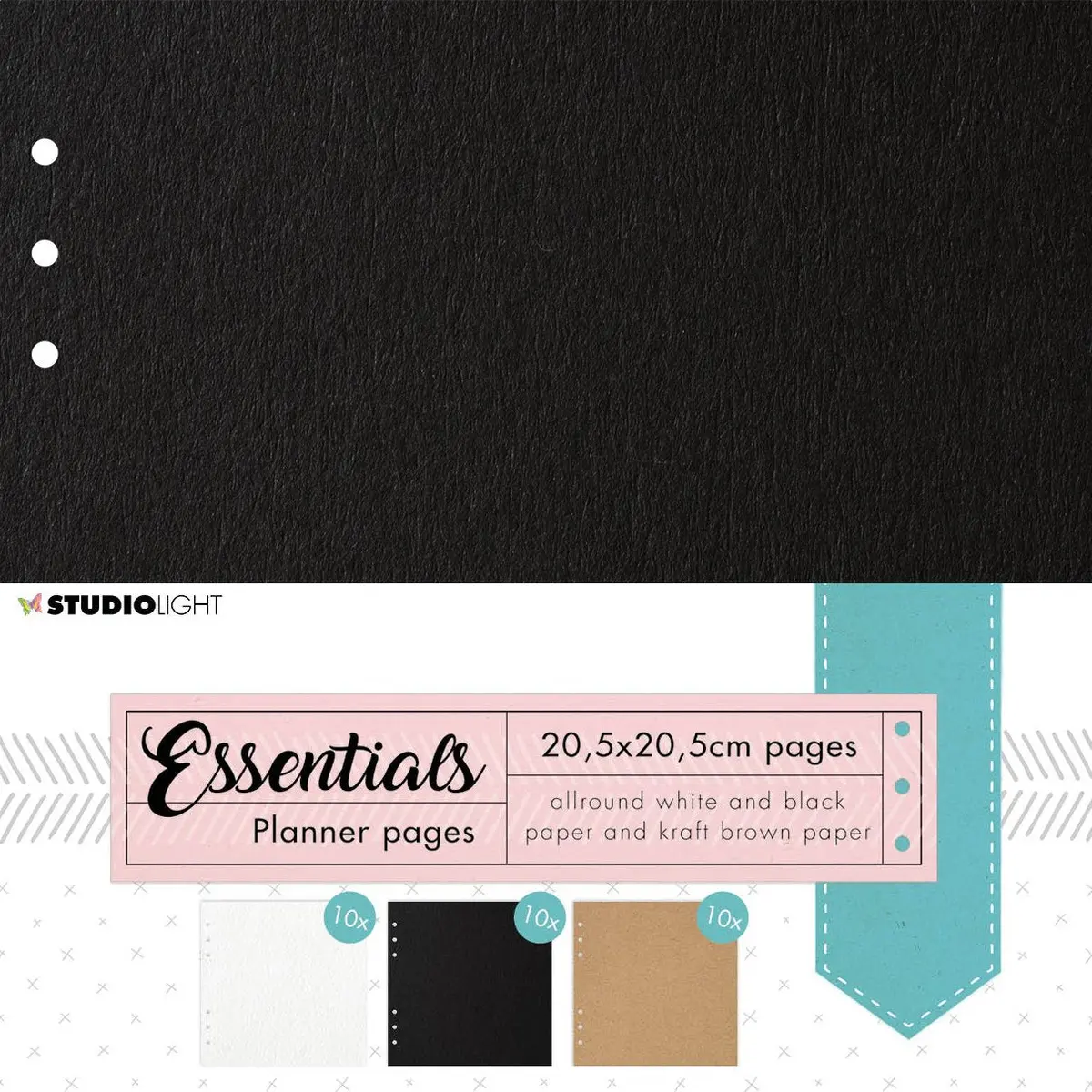 Sl Planner Pages Black, Craft, White Planner Essentials 205X205mm 30 Sh Nr.02 1