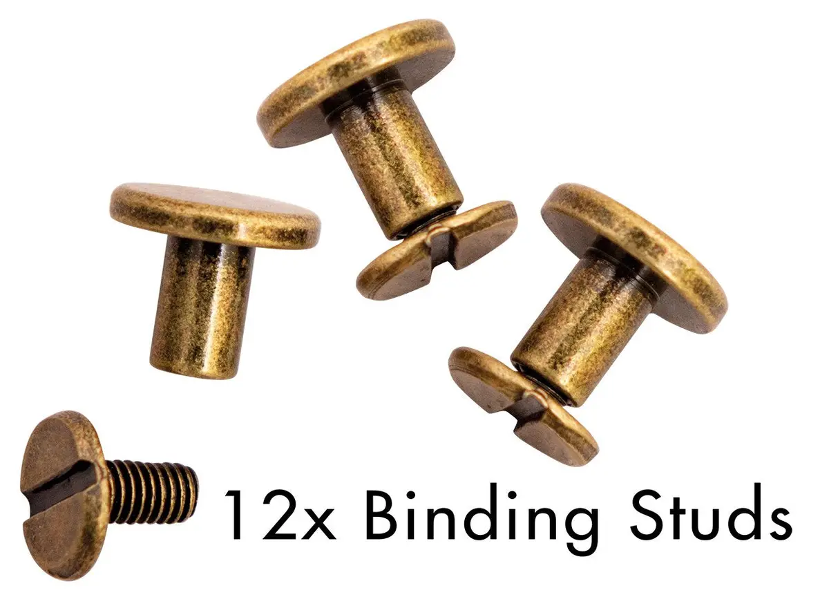 Sl Binding Studs Old Gold Planner Essentials 9X9x7mm 12 Pc Nr.02 1