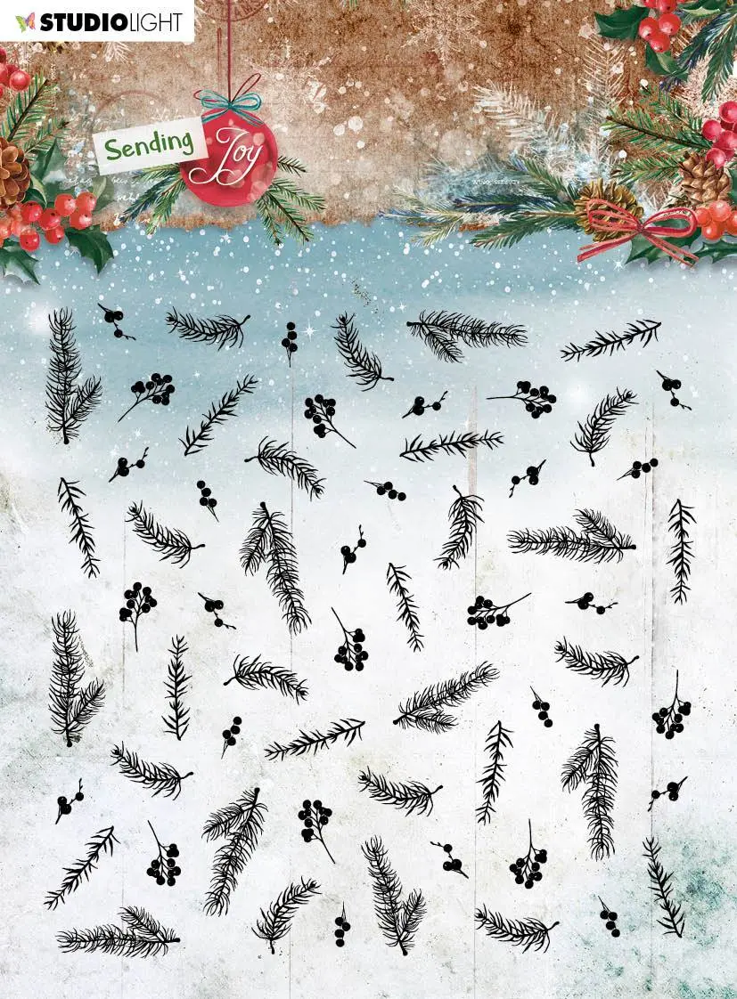 Sl Clear Stamp Background Pattern Sending Joy 140X140mm Nr.59 1