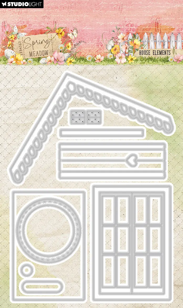 Sl Cutting Die House Elements Spring Meadow 11 Pc 1