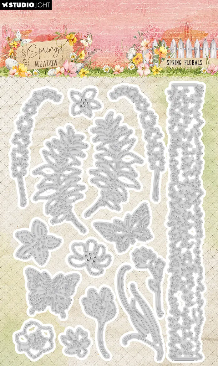 Sl Cutting Die Spring Florals Spring Meadow 14 Pc 1