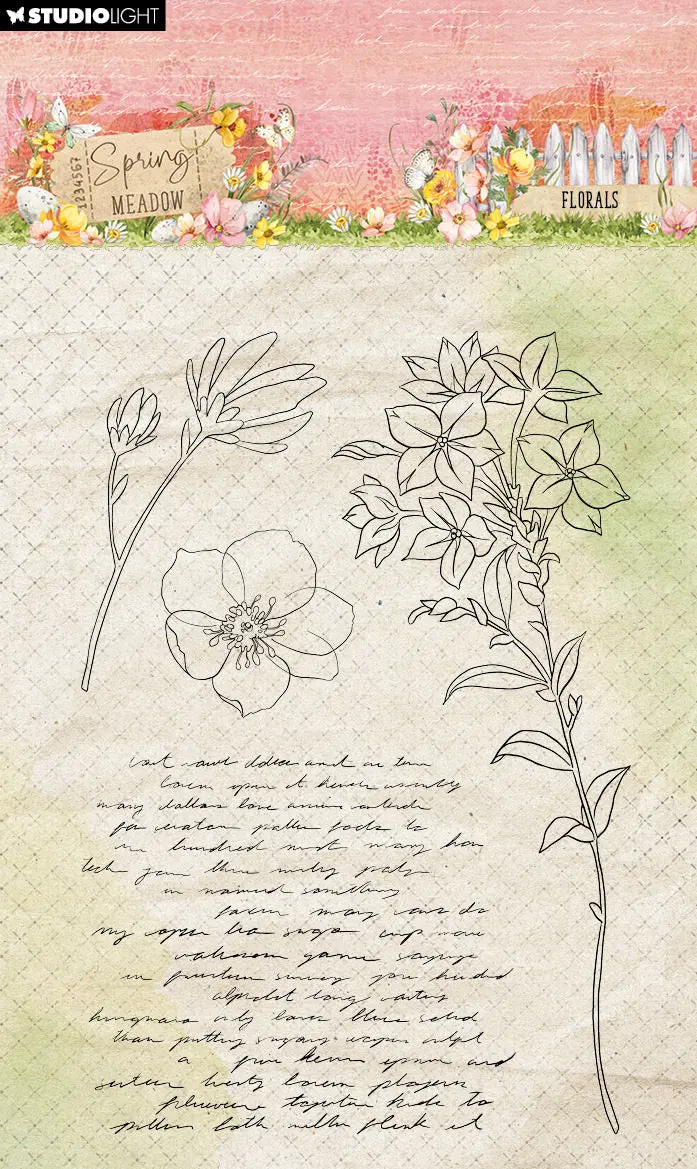 Sl Clear Stamp Florals Spring Meadow 4 Pc 1