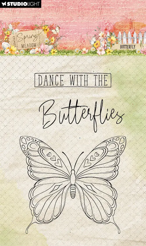 Sl Clear Stamp Butterfly Spring Meadow 3 Pc 1