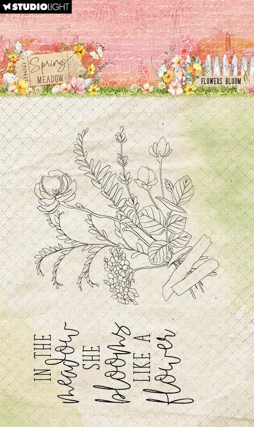 Sl Clear Stamp Flower Bloom Spring Meadow 2 Pc 1