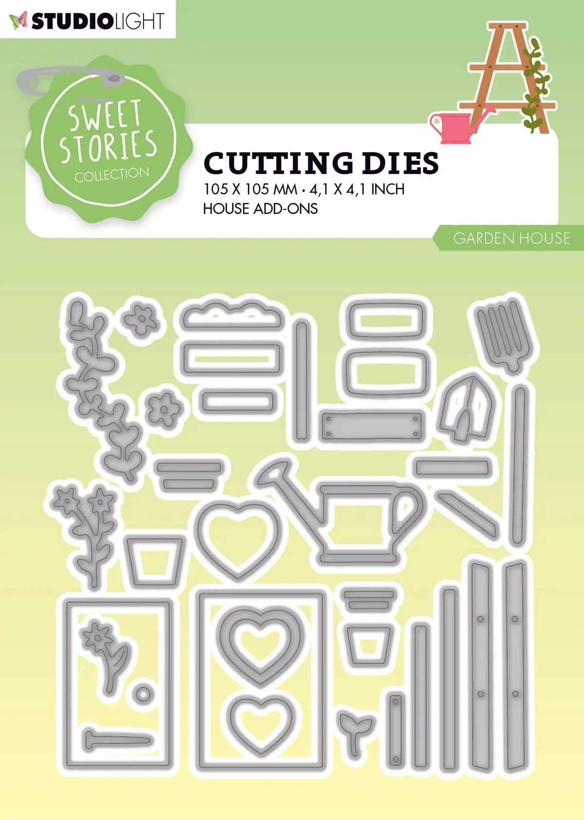 Sl Cutting Die Garden House Add-Ons Sweet Stories 105X105x1mm 10 Pc Nr.513 1