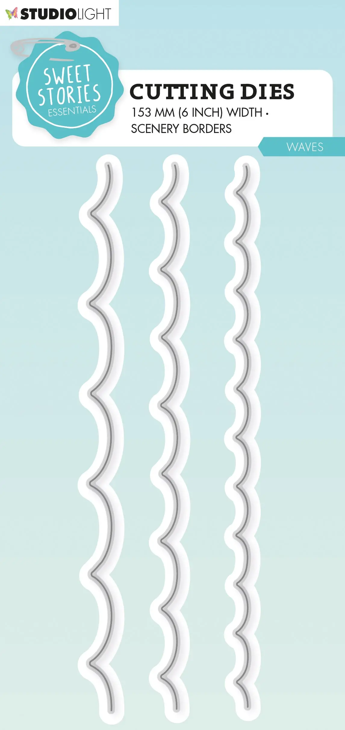 Sl Cutting Die Borders Waves Sweet Stories 154X47x1mm 3 Pc Nr.531 1