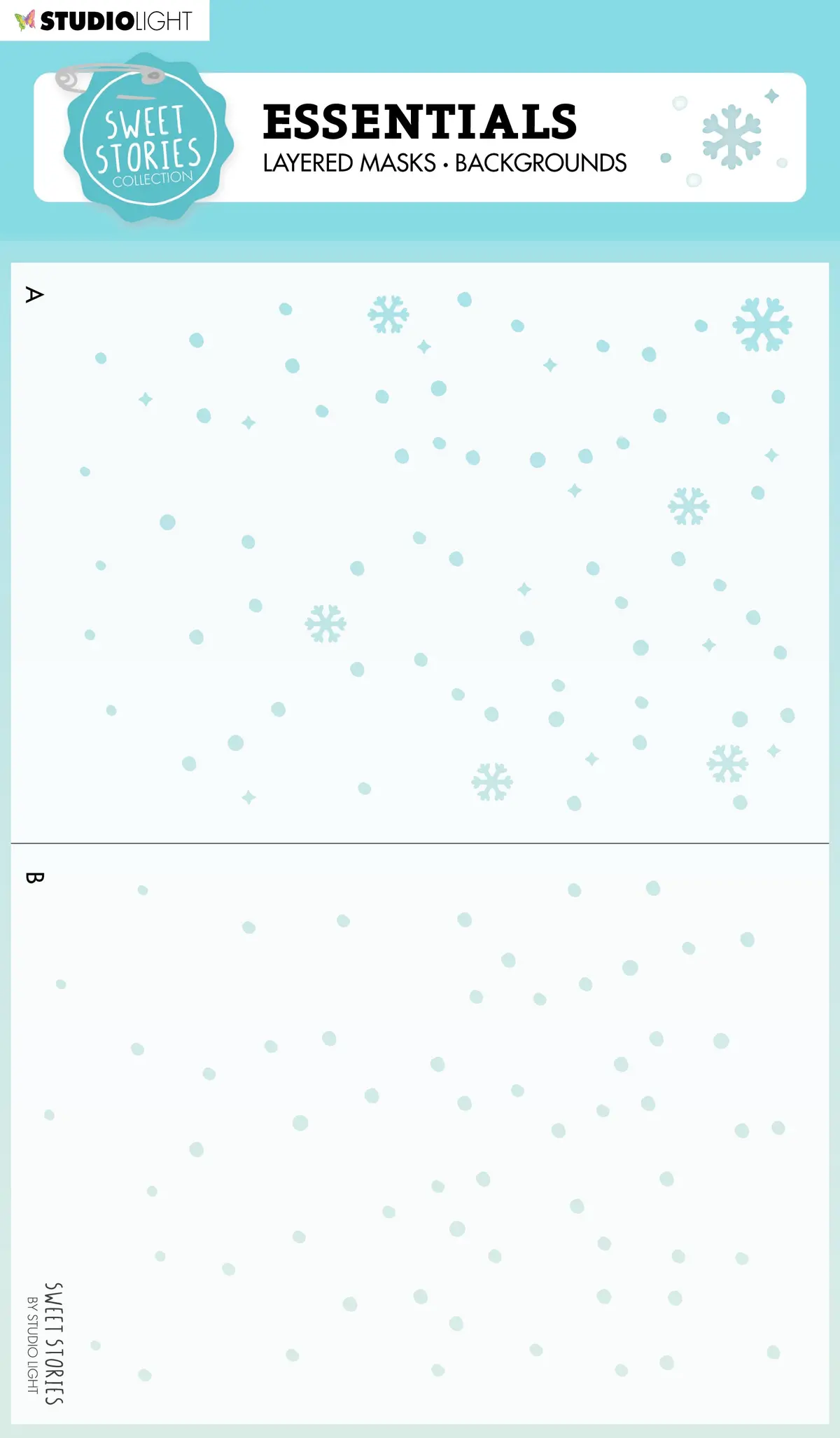 Ss Mask Background Snowfall Sweet Stories 210X150x1mm 1 Pc Nr.140 1