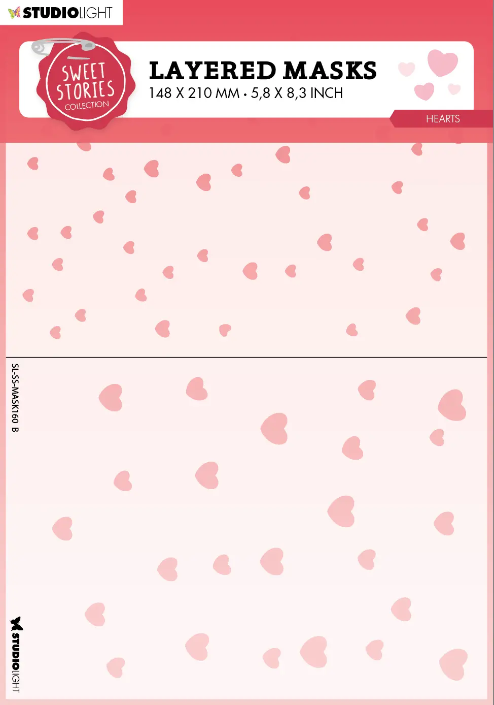 Sl Mask Hearts Sweet Stories 150X210x1mm 1 Pc Nr.160 1