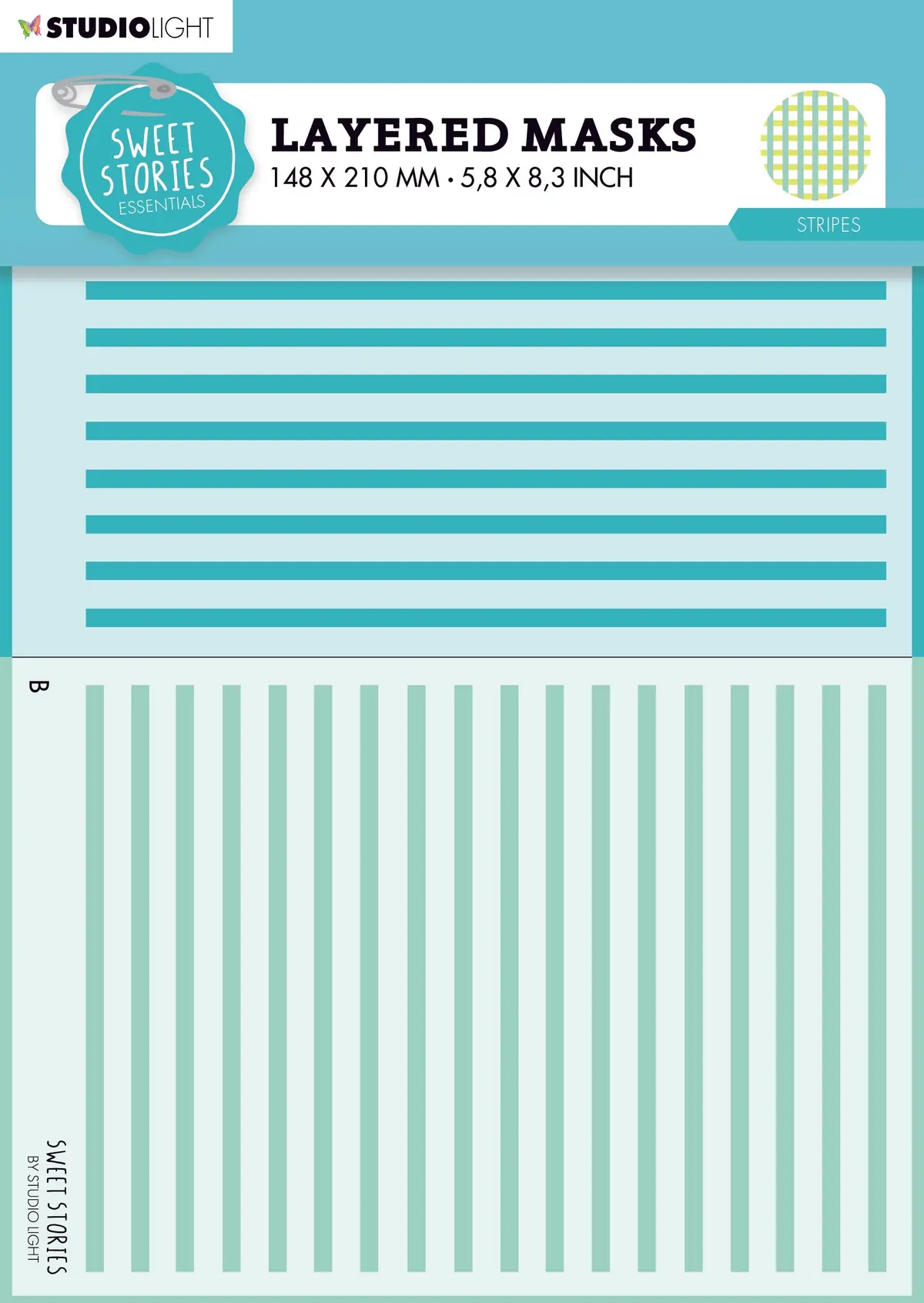 Sl Mask Stripes Sweet Stories 150X210x1mm 1 Pc Nr.190 1