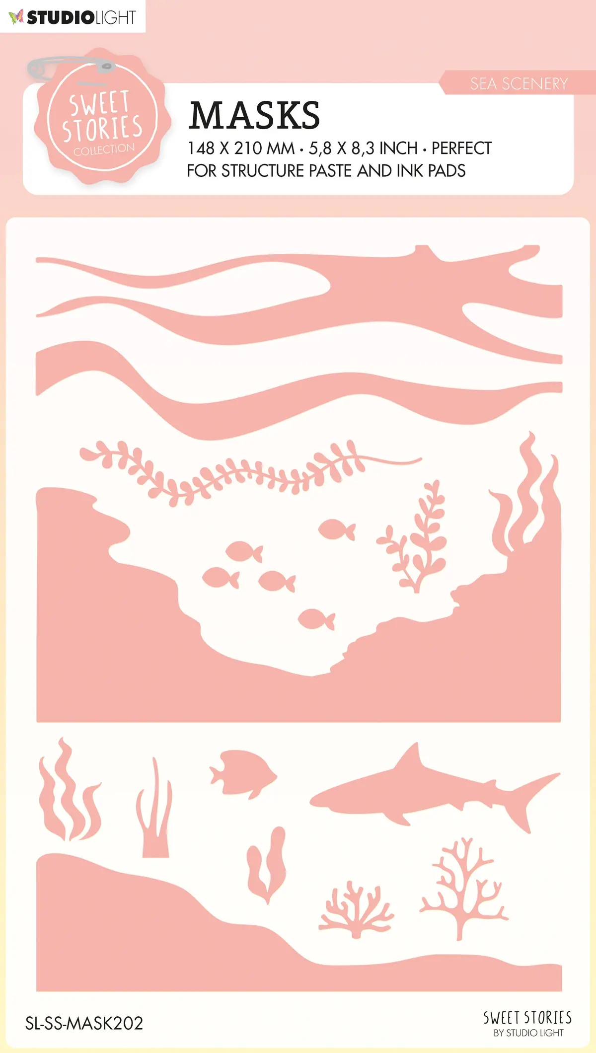 Sl Mask Sea Scenery Sweet Stories 150X210x1mm 1 Pc Nr.202 1