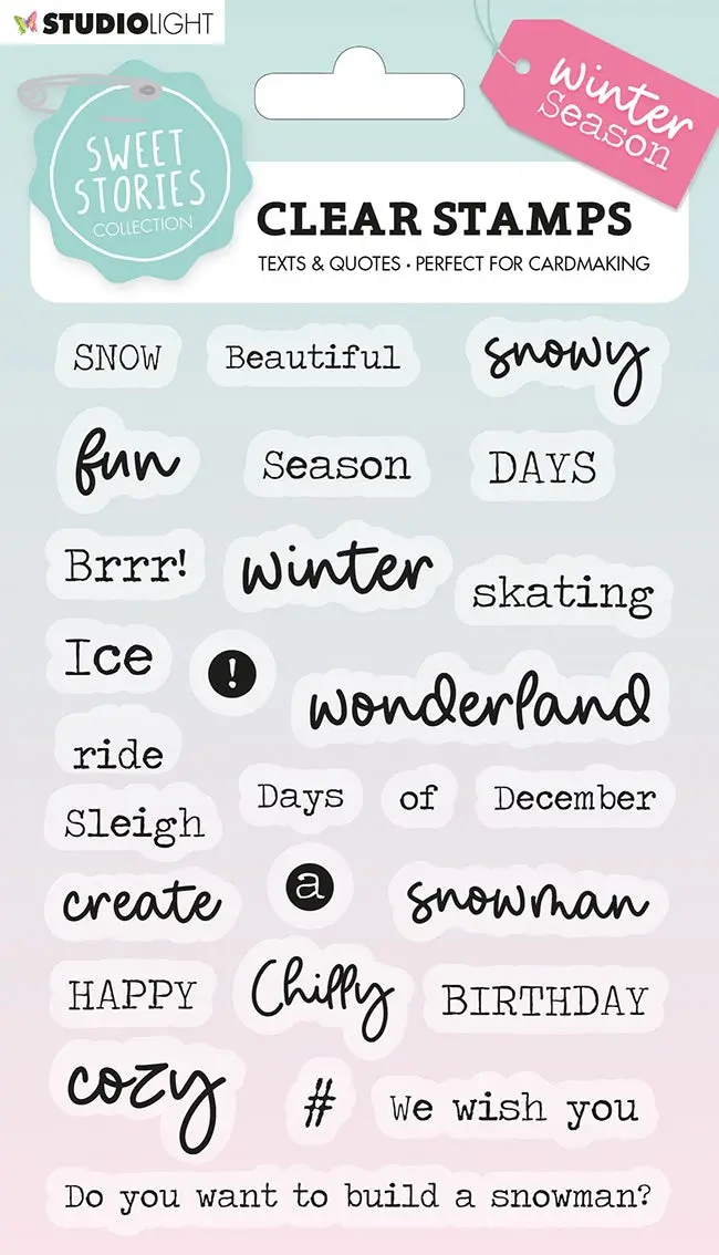 Ss Clear Stamp Quotes Small Winter Season Sweet Stories 105X148x3mm 1 Pc Nr.163 1