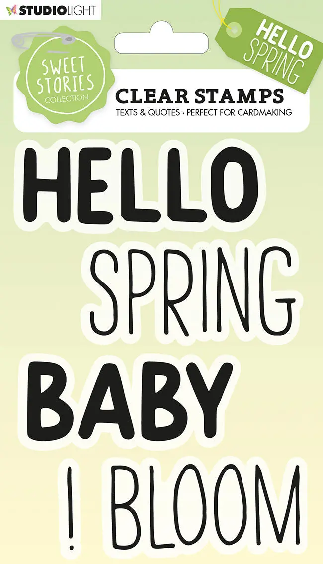 Ss Clear Stamp Quotes Large Hello Spring Sweet Stories 105X148x3mm 4 Pc Nr.214 1