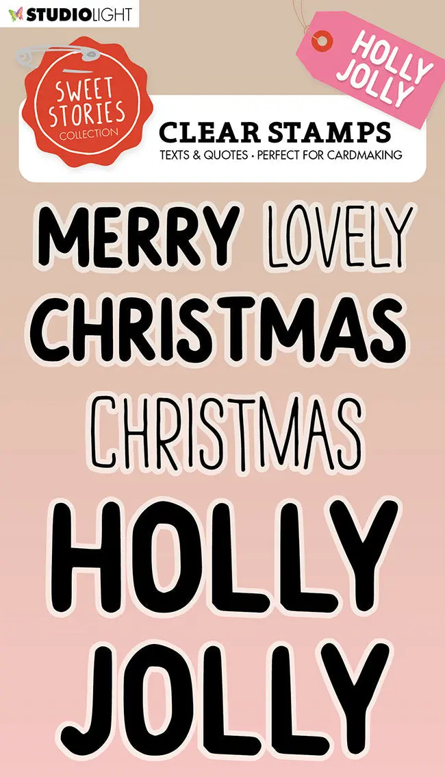 Ss Clear Stamp Quotes Large Holly Jolly Sweet Stories 148X105x3mm 6 Pc Nr.294 1