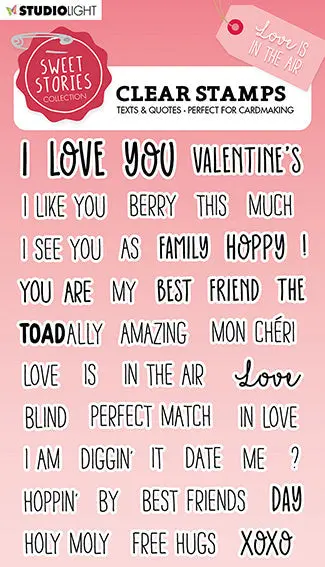 Sl Clear Stamp Quotes Small Love Is In The Air Sweet Stories 148X105x3mm 41 Pc Nr.329 1