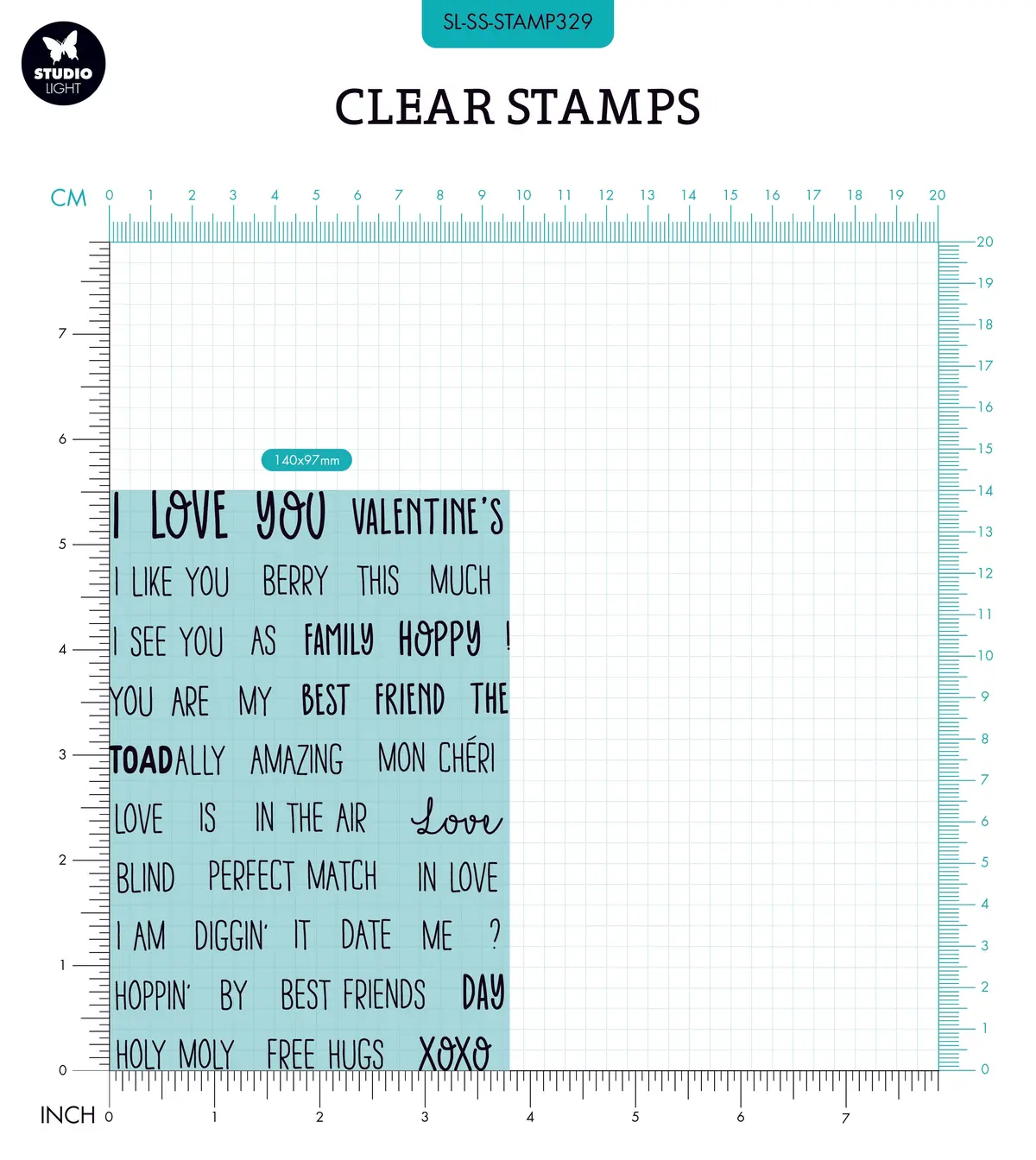 Sl Clear Stamp Quotes Small Love Is In The Air Sweet Stories 148X105x3mm 41 Pc Nr.329 2
